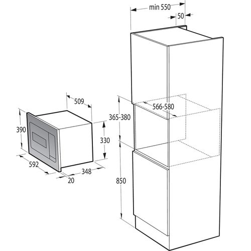 מיקרוגל GORENJE BM235SYW ‏23 ‏ליטר גורנייה מתצוגה