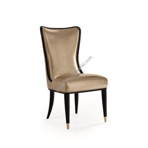  כיסא זהב מסגרת שחורה THE ARISTOCRAT DINING CHAIR