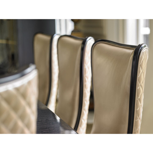  כיסא זהב מסגרת שחורה THE ARISTOCRAT DINING CHAIR