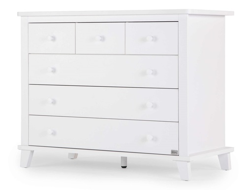 שידת החתלה רחבה לתינוק אמבר עשויה MDF בציפוי מלמין - לבן