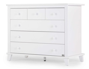 שידת החתלה רחבה לתינוק אמבר עשויה MDF בציפוי מלמין - לבן