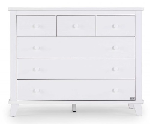 שידת החתלה רחבה לתינוק אמבר עשויה MDF בציפוי מלמין - לבן