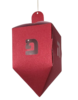 סביבון תלת מימד גדול אדום נצנץ