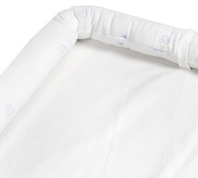 משטח החתלה לשידה מבד טטרא 100% כותנה עם תחתית מונעת החלקה - מיקי מאוס תכלת