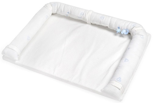 משטח החתלה לשידה מבד טטרא 100% כותנה עם תחתית מונעת החלקה - מיקי מאוס תכלת