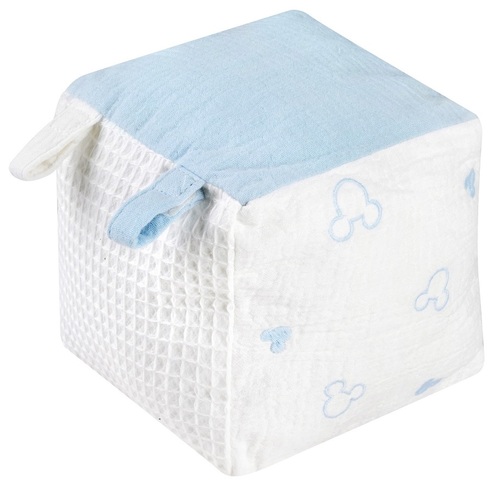 קוביית פעילות התפתחותית רכה מבד פיקה, טטרא וג'רזי - מיקי מאוס ורוד