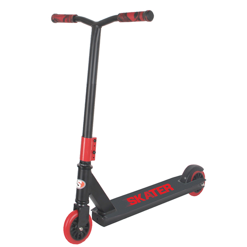 קורקינט פעלולים מקצועי לילדים SCOOTER PRO עם 4 נעילות בטיחות בכידון - אדום