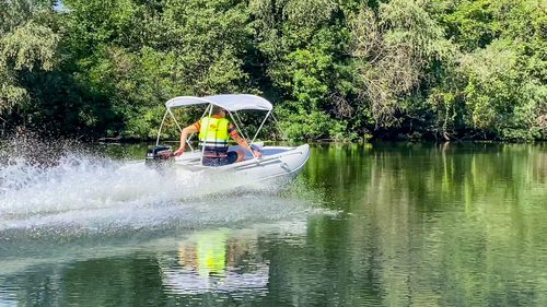סירה מתנפחת קטמרן קוליברי רצפה מתנפחת  KOLIBRI CATAMARAN SEA CAT KM-380CM
