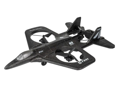 רחפן WIFI נטען בעיצוב מטוס קרב SKY-SCANNER עם תאורה, מצלמה ושלושה מדחפים מוגנים