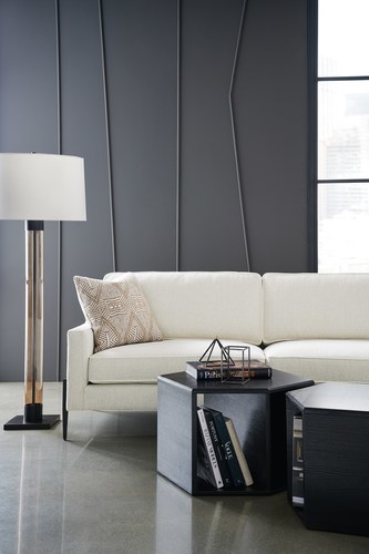  ספה לבנה רגליים שחורות REMIX SOFA
