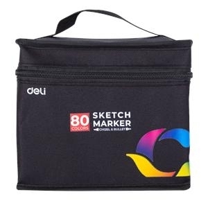מארז 80 מרקרים סקץ' דו צדדי DELI