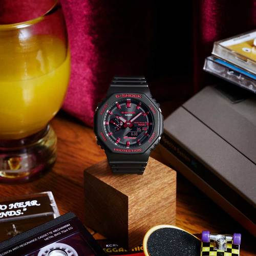 CASIO GA-B2100BNR-1A CARBON מנגנון סולארי ובלוטוס