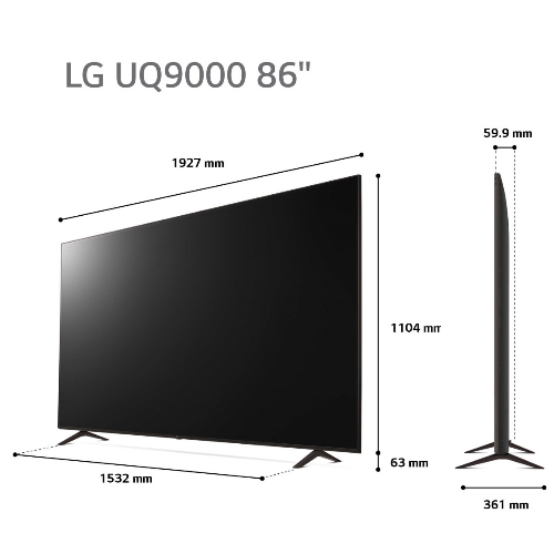 מסך טלויזיה ענק - LG 86UQ90006LC