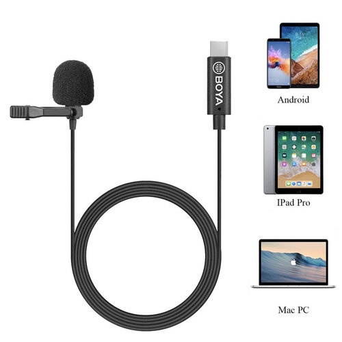 מיקרופון דש Boya BY-M3 עם חיבור USB- Type-C