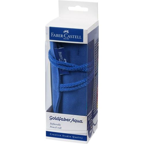 27 עפרונות אקוורל Goldfaber ומכחול בנרתיק יוקרתי Pencil roll
