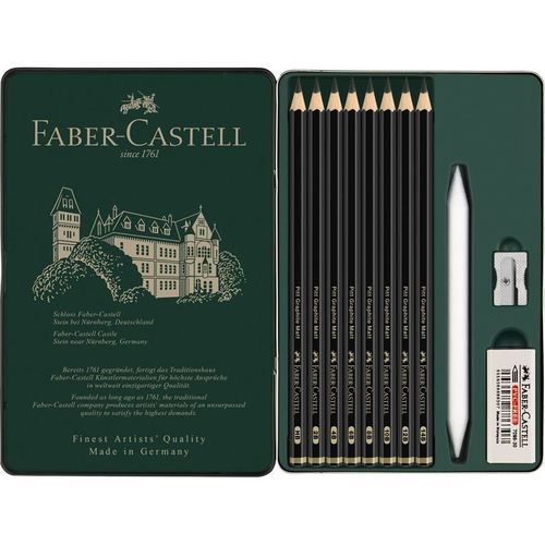 סט משולב 11 אביזרי רישום ושרטוט Pitt Graphite Matt 
