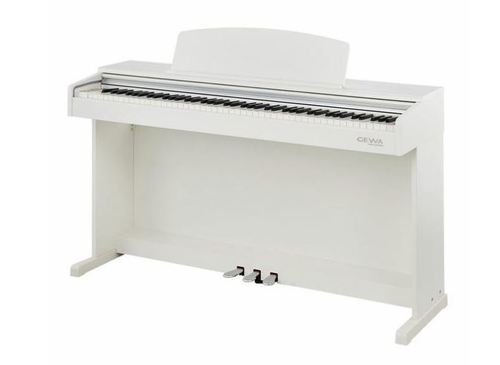 פסנתר חשמלי רהיט תוצרת גרמניה DP-300 עם מנגנון פטישים בצבע לבן 120302 מבית GEWA (Germany)