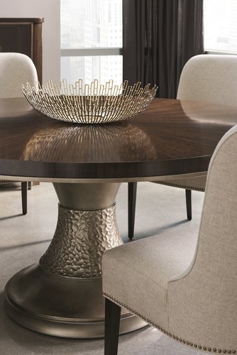  שולחן אוכל עגול ברונזה MODERNE DINING TABLE 