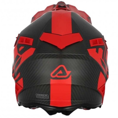 קסדה לאופנוע ACERBIS STEEL CARBON אדום שחור קרבון