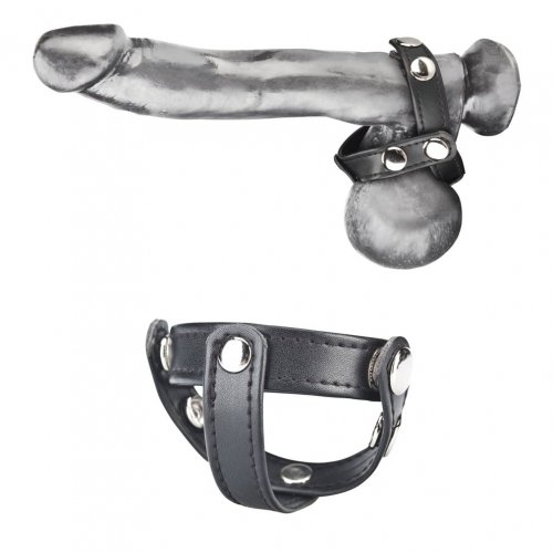 טבעת זקפה עם מפריד טי לאשכים | Blue Line - T-Style Cock Ring With Ball Divider