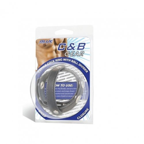 טבעת זקפה עם מפריד טי לאשכים | Blue Line - T-Style Cock Ring With Ball Divider