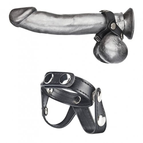 טבעת זקפה עם מפריד וי לאשכים | Blue Line - V-Style Cock Ring With Ball Divider