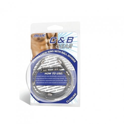 טבעת זקפה עם מפריד וי לאשכים | Blue Line - V-Style Cock Ring With Ball Divider