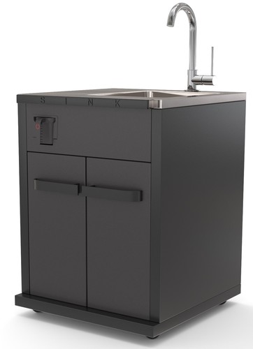 הסדרה החדשה! יח' כיור + ברז חדש למטבח חוץ COLEMAN REVOLUTION + מעטפת צבע שחור מגורגר החדש!
