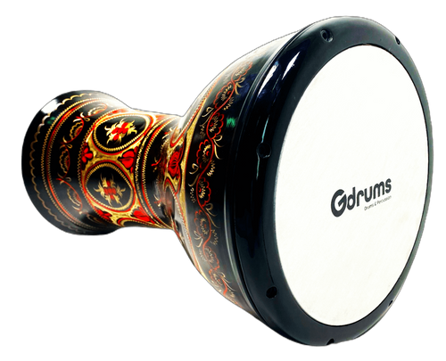 דרבוקה דג'מבה נחושת מעוטר DJC-E19 בצבע אדום מבית Gdrums