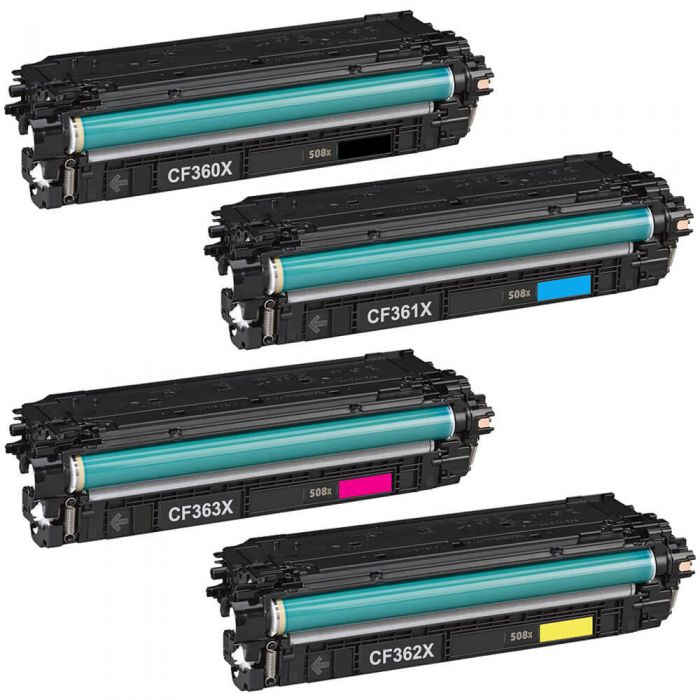 סט טונרים חלופיים HP HP 508X CF360X-CF361X-CF362X-CF363X שלם