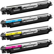 סט טונרים חלופיים HP 126A CE310A-CE311A-CE312A-CE313A