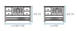 ארון אמבטיה דגם: דבורה 100/46