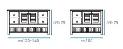 ארון אמבטיה דגם: דבורה 120/46