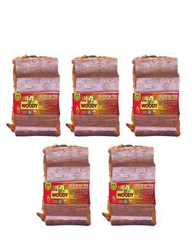 WOODY שק עצים להסקה | 21 ליטר | 5 שקים