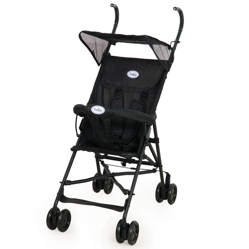 טיולון קליל מצב אחד סוויפט וואי עם גגון 'פרגולה' - שחור