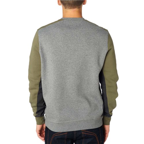 פליז אפור / ירוק - HARKEN CREW FLEECE 