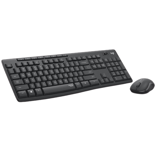 סט מקלדת ועכבר אלחוטי שקט LOGITECH MK295 Silent אפור