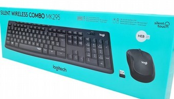 סט מקלדת ועכבר אלחוטי שקט LOGITECH MK295 Silent אפור
