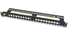 פאץ' פאנל 24 פורטים,Cat7,Cat6,Cat5 מותאם לקיסטון 19" 1U עם מגש