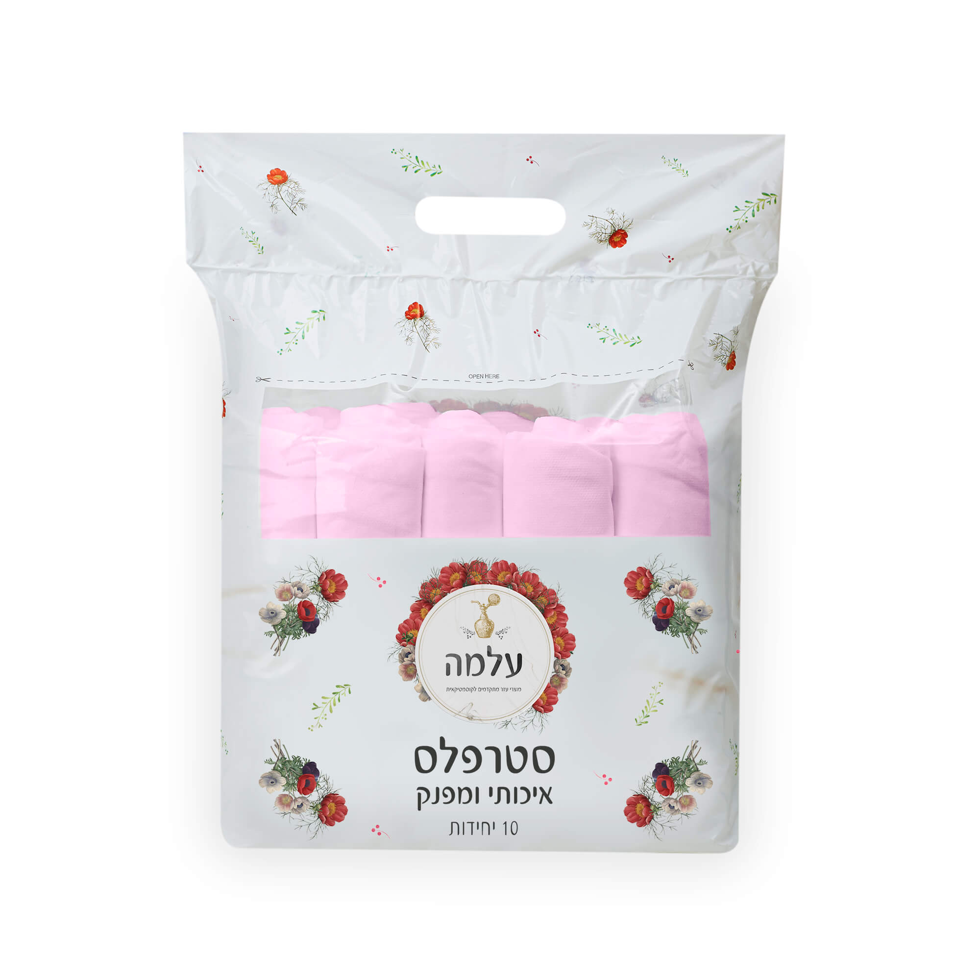 סטרפלס ורוד בהיר עלמה 10 יח 