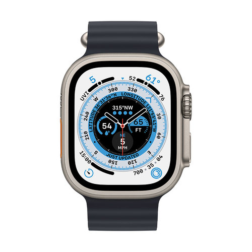 שעון Apple Watch Ultra GPS + Cellular, 49mm Titanium Case with Ocean Band שחור