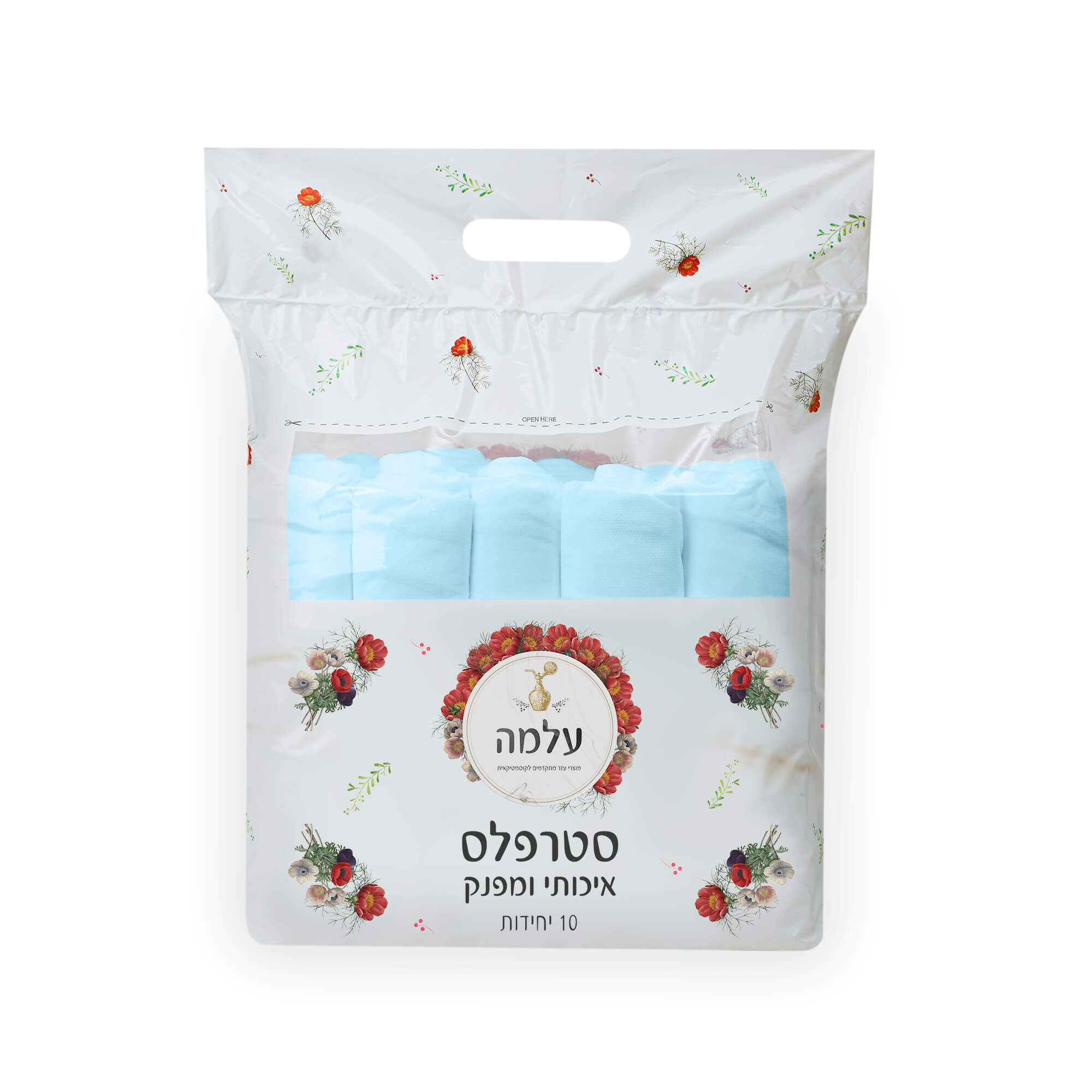 סטרפלס תכלת עלמה 10 יח 