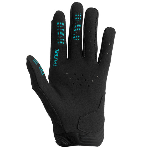 כפפות ילדים שחור / טורקיז - YOUTH DEFEND GLOVES