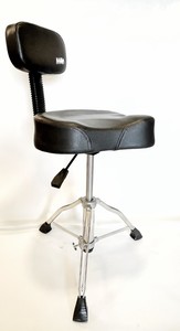 כסא לתופים אופנוע הידראולי עם משענת שחור PDH SW-DT-41