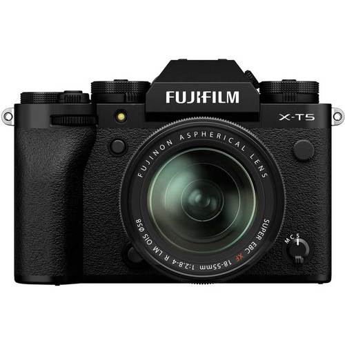 Fuji X-T5 תצוגה קדמית עם עדשה 18-55 מ