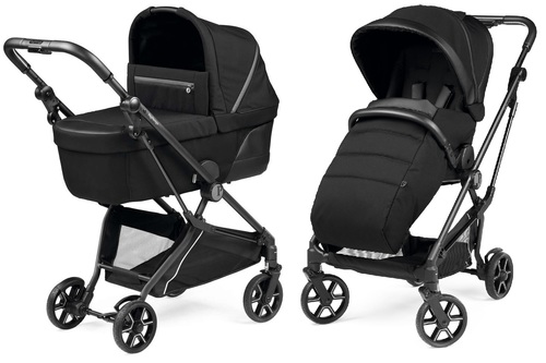 עגלת תינוק ויואצ'ה Vivace עם קיפול סופר קומפקטי, אמבטיה מרווחת ומשודרגת עם מעמד - צבע LICORICE