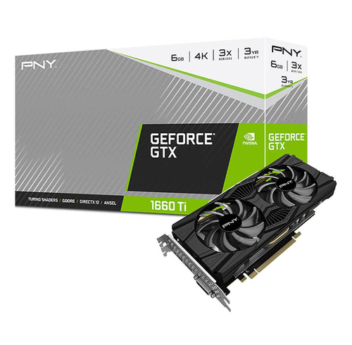 כרטיס מסך PNY GTX GF 1660TI 6GB GDDR6 2FAN HDMI/DP/DVI