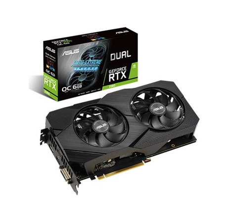 כרטיס מסך ASUS DUAL RTX 2060 12GB EVO DVI/2HDMI/DP D6 90YV0CH6-M0NA00