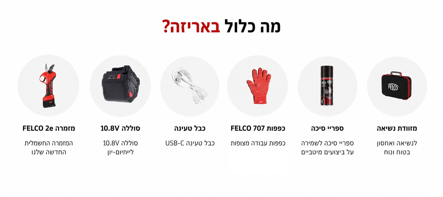 מה כלול באריזה?