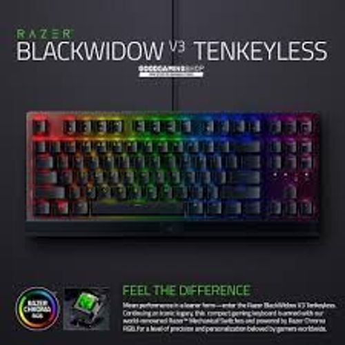 מקלדת מכנית Razer BlackWidow V3 Tenkeyless Green Switch 